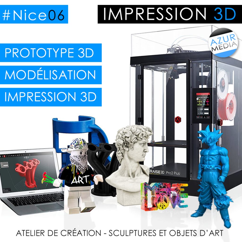 ⭐AzurMedia.fr Impression 3D à Nice, Scan 3D Nice, Atelier de Conception ★★★