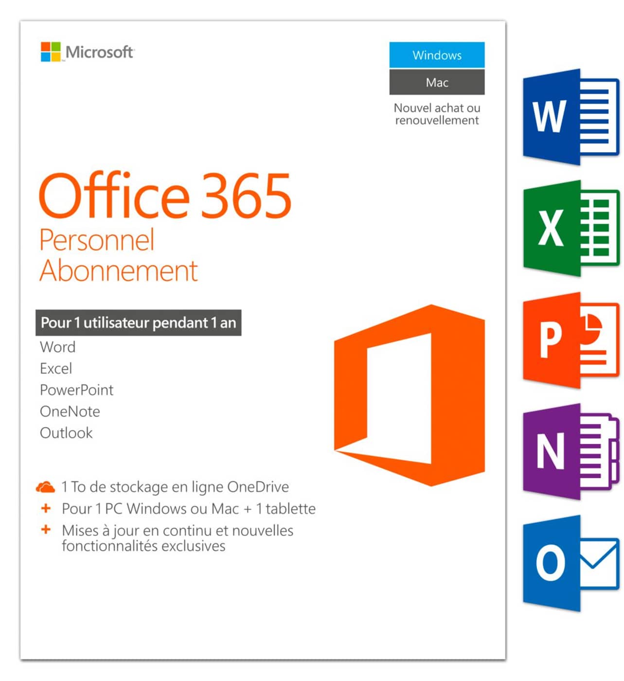 Bon plan : Microsoft Office 365 Personnel, 1 utilisateur, OneDrive 1To, 1  an, PC ou Mac, téléchargement de la clé (envoi par email) | ⭐  Agence Créative Web & Print, Impression 3D,