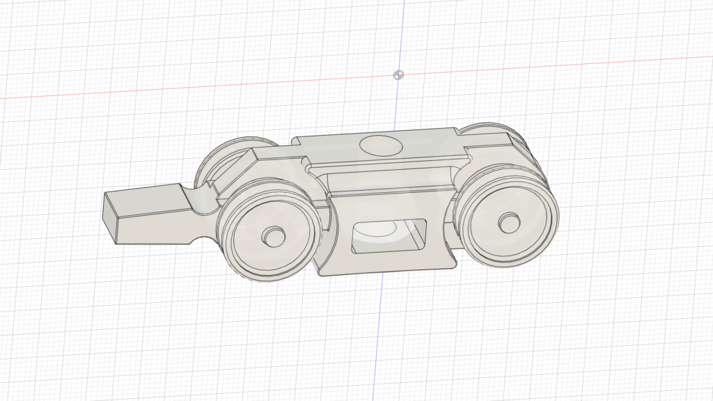 Capture d'écran de modélisation CAO sous Fusion 360 pour la refabrication d'une pièce industrielle introuvable. Processus de rétro-ingénierie réalisé par Azurmedia à Nice après scan 3D
