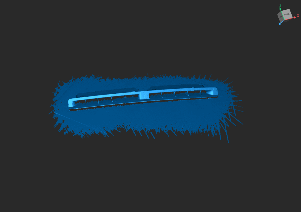 Scan 3D de la grille d’aération Renault Alpine A610 pour reproduction