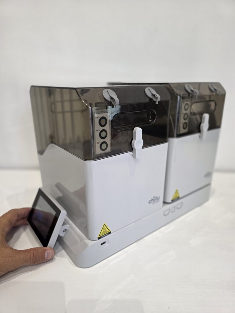 Séchoir à filament 3D FilaPartner E1 de Chitu Systems – test complet AzurMedia.fr avec double chambre modulaire pour quatre bobines.